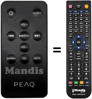 T&eacute;l&eacute;commande &eacute;quivalente Peaq PSB 100 BTB