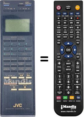 T&eacute;l&eacute;commande &eacute;quivalente JVC HR-D530E