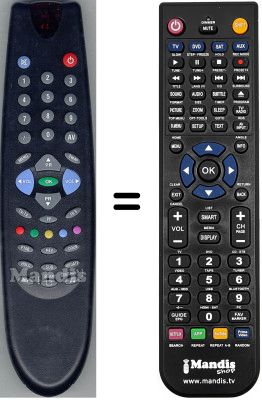 T&eacute;l&eacute;commande &eacute;quivalente Funai 14.1