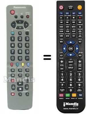 Télécommande équivalente Panasonic TX-21CK1C Télécommande équivalente Panasonic TX-21CK1C