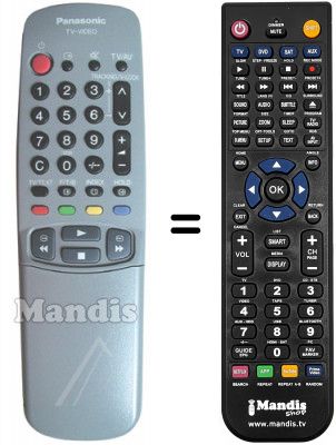 Télécommande équivalente Panasonic TX-21GV1C Télécommande équivalente Panasonic TX-21GV1C