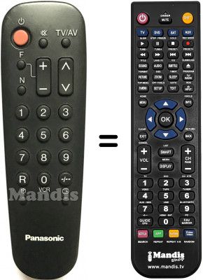 Télécommande équivalente Panasonic TC-14S1RF