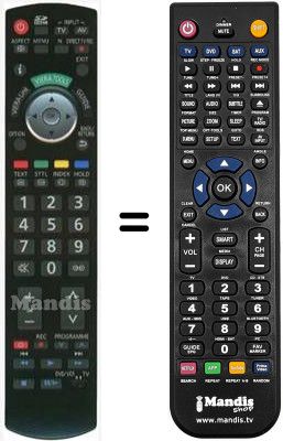 Télécommande équivalente Panasonic N2QAYB000420