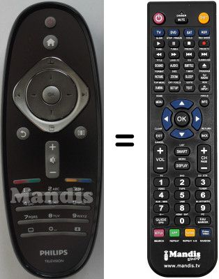 Télécommande équivalente Philips 46PFL7605H / 12
