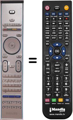 Télécommande équivalente Philips 50PF9631D / 10