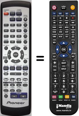 Télécommande équivalente Pioneer XV-DV360