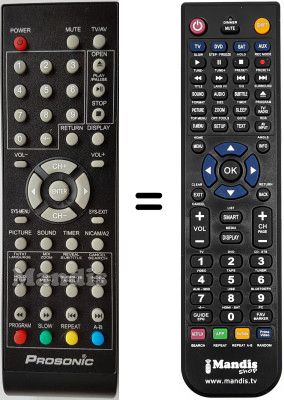 Télécommande équivalente Denver TFD2621