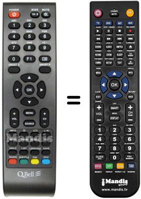 T&eacute;l&eacute;commande &eacute;quivalente Q.BELL QXT.185DB