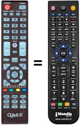 T&eacute;l&eacute;commande &eacute;quivalente Q.BELL LE32T1239E