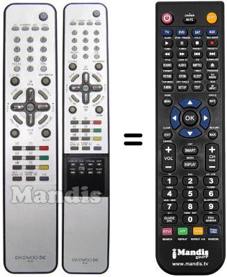 Télécommande équivalente Daewoo DT42A1 Télécommande équivalente Daewoo DT42A1