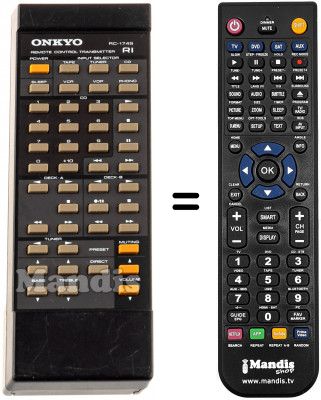 Télécommande équivalente RC174S