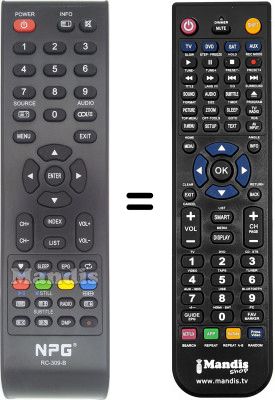 Télécommande équivalente Npg NL2212HFB