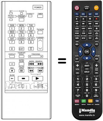 Télécommande équivalente RC-V37A