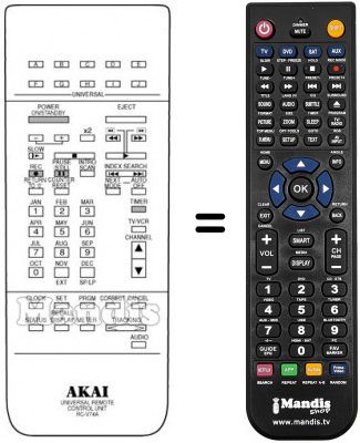 Télécommande équivalente RC-V74A