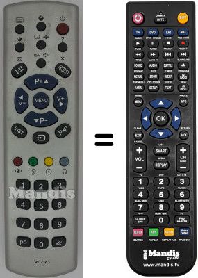 Télécommande équivalente RC2183