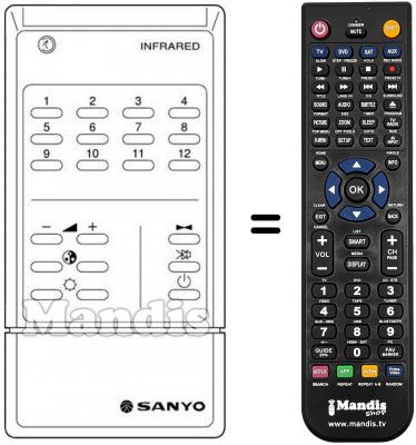 Télécommande équivalente Hitachi RC238