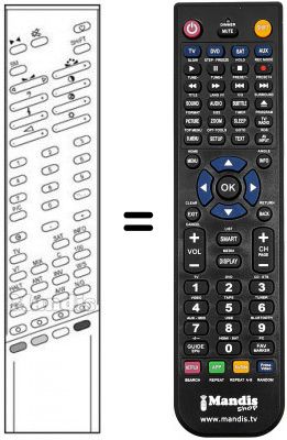 Télécommande équivalente RC348