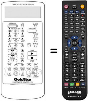 Télécommande équivalente RC400P