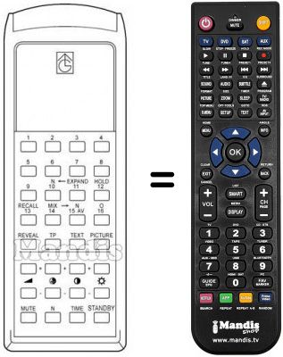 Télécommande équivalente RC45