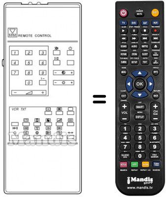 T&eacute;l&eacute;commande &eacute;quivalente RC5352