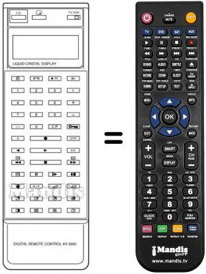 Télécommande équivalente Samsung RC5690