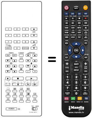 T&eacute;l&eacute;commande &eacute;quivalente Grundig RC1028E