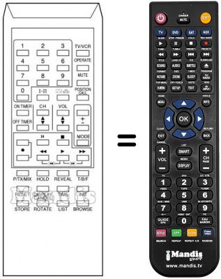 Télécommande équivalente RC1039E Télécommande équivalente RC1039E