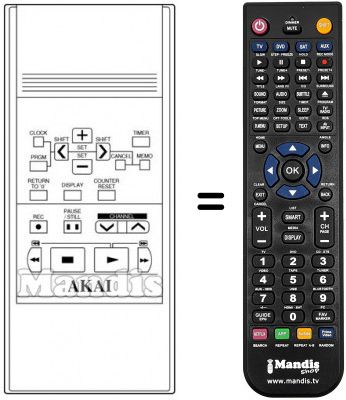 Télécommande équivalente RC-V240B