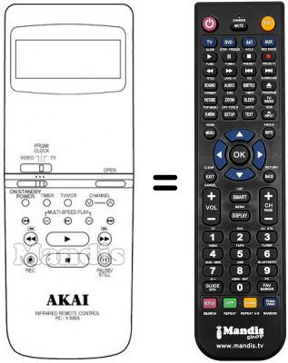Télécommande équivalente RC-V600A (ver. 2)