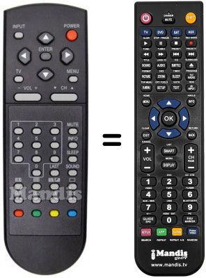 T&eacute;l&eacute;commande &eacute;quivalente RC00111P