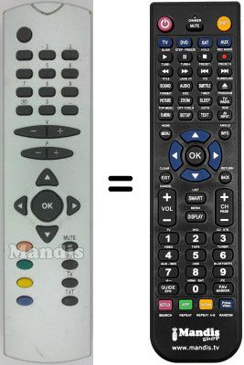 Télécommande équivalente Techwood CRTS821RF
