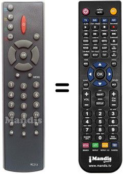 Télécommande équivalente RC213