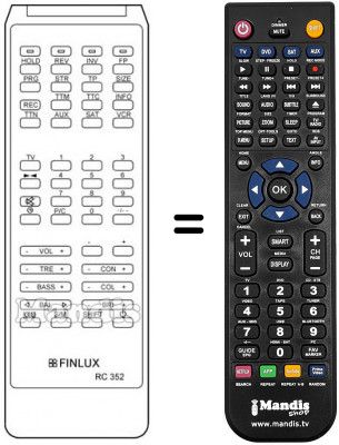 Télécommande équivalente RC352