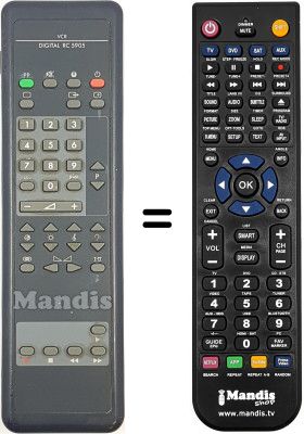 T&eacute;l&eacute;commande &eacute;quivalente Philips RC5905