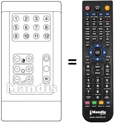 Télécommande équivalente RCIV12FACH
