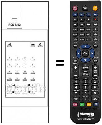 T&eacute;l&eacute;commande &eacute;quivalente RCS6292.1