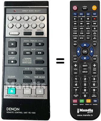 T&eacute;l&eacute;commande &eacute;quivalente RC-1500
