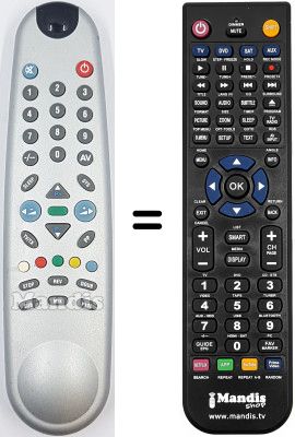 Télécommande équivalente Audiosonic KT8955STX