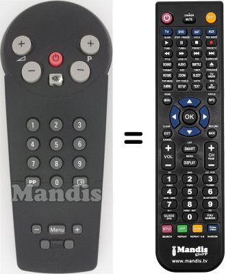 Télécommande équivalente REMCON1407 Télécommande équivalente REMCON1407