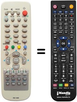 T&eacute;l&eacute;commande &eacute;quivalente HUAYU RM-108B