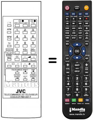 Télécommande équivalente JVC RM-C601F