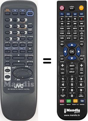 Télécommande équivalente JVC RM-SED452TRU