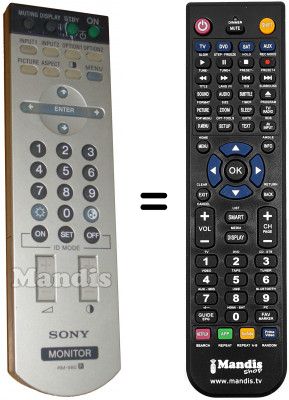 Télécommande équivalente Sony FWD42 Télécommande équivalente Sony FWD42
