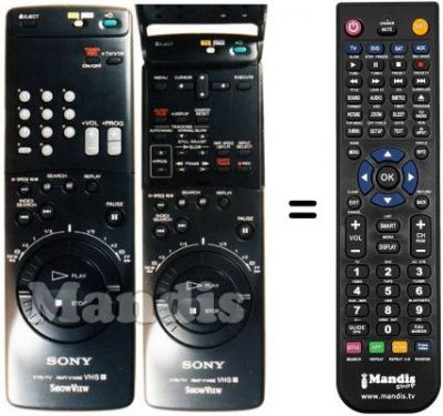 Télécommande équivalente Sony SLV-E70 Télécommande équivalente Sony SLV-E70