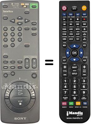 Télécommande équivalente Sony SLV-E300 Télécommande équivalente Sony SLV-E300