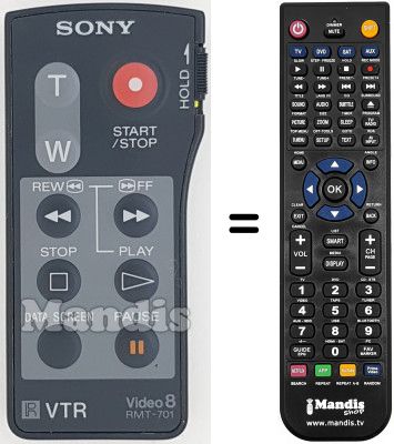 Télécommande équivalente RMT-701