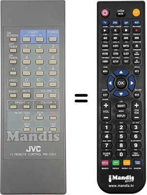 T&eacute;l&eacute;commande &eacute;quivalente JVC RM-C601