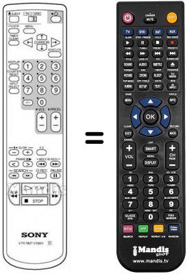 Télécommande équivalente RMT-V166H