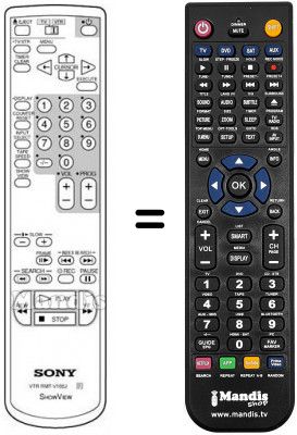 Télécommande équivalente RMT-V166J