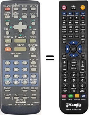 Télécommande équivalente Sharp VC-MH671GM